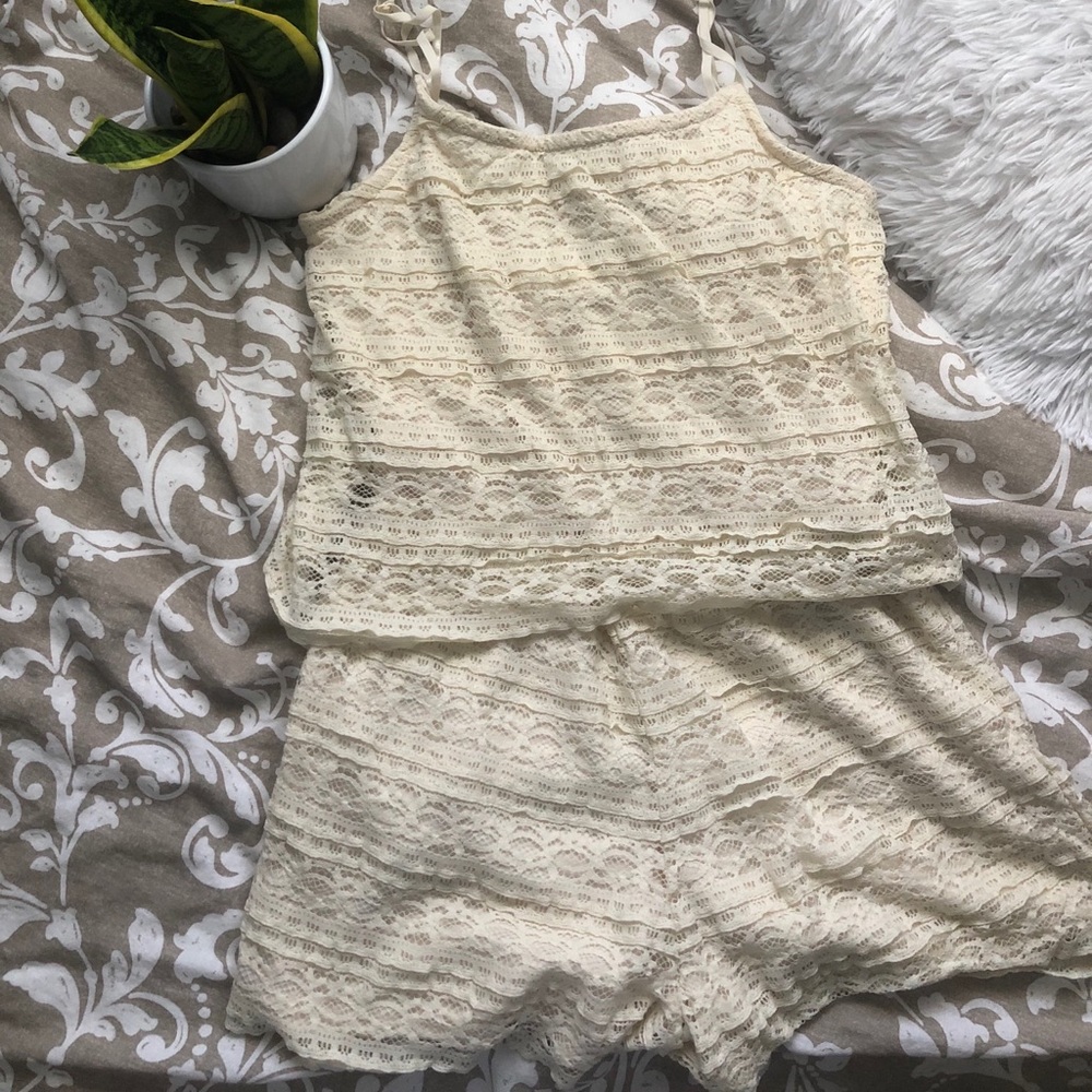 Romper with laces